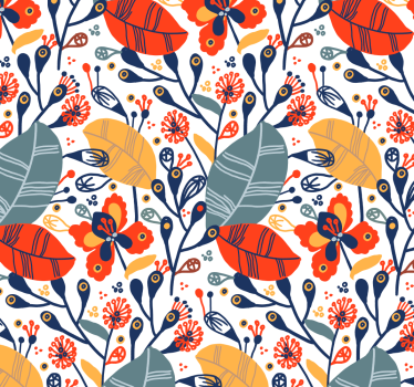 Vilde blomster natur tapet - TenStickers
