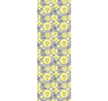 Doodle-symboler blandes tapet kunst - TenStickers
