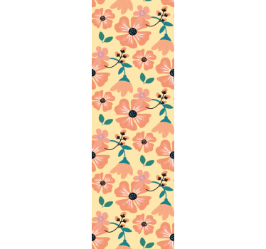 Blomstermønster blomster tapet - TenStickers