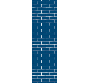 Blå mursten effekt tapet - TenStickers