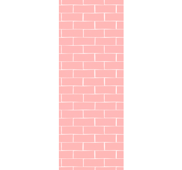 Lyserødt murstensmønster murstenstapet - TenStickers