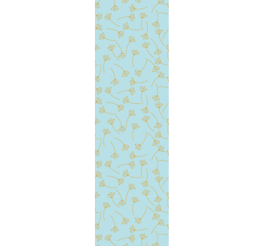 Botanisk stregkunst blomster tapet - TenStickers