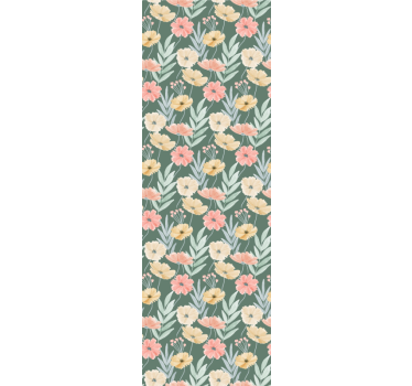 Blomsterprint blomster tapet - TenStickers