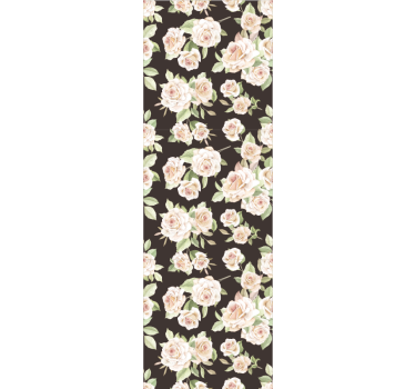 Blomstrende roser blomster tapet - TenStickers