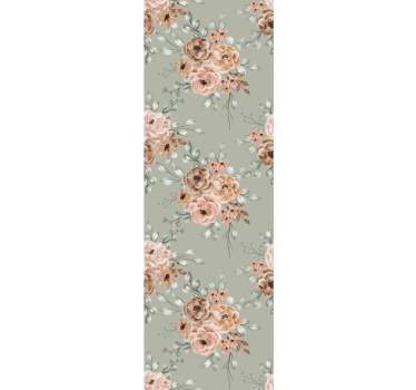Elegante blomstrende roser blomster tapet - TenStickers