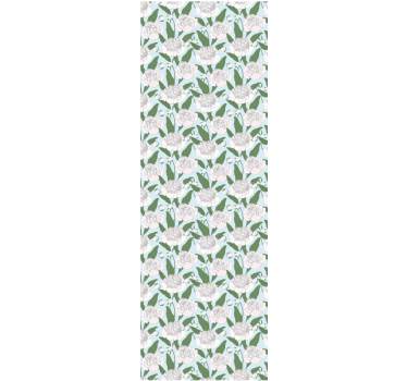 Delikat hvidt mønster blomster tapet - TenStickers