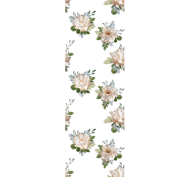 Elegante gyldne roser blomster tapet - TenStickers