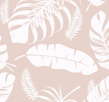 Bananblade beige tapet - TenStickers