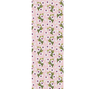 Hvide blomster tapet - TenStickers