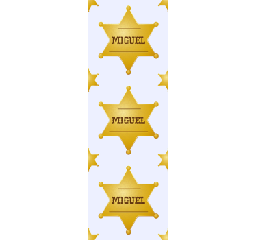 Tilpasselige sherifstjerner baby tapet - TenStickers