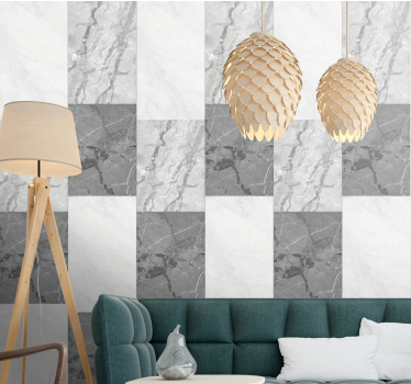 Elegant grå åring marmor tapet - TenStickers