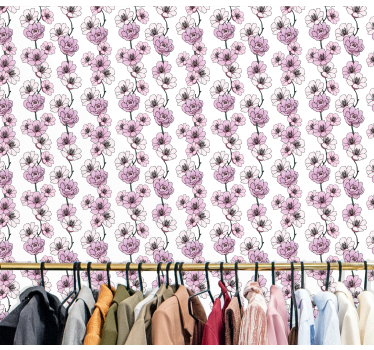 Blomster blomster blomster tapet - TenStickers