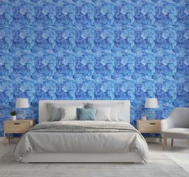 Blomster tapet hortensia blomster - TenStickers