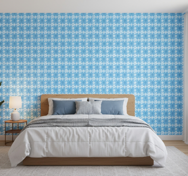 Blomster tapet hvide tusindfryd - TenStickers