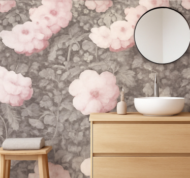 Blomster tapet vintage linned blomst - TenStickers