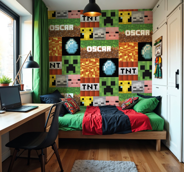 Geometrisk mønster for spil teenage tapet - TenStickers