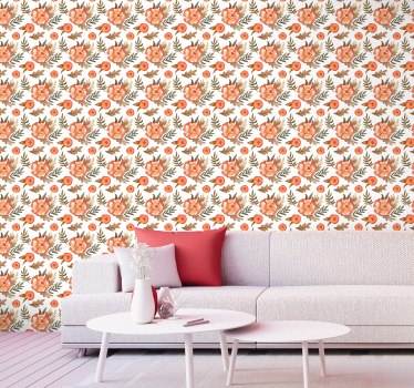 Lille blomster tapet - TenStickers
