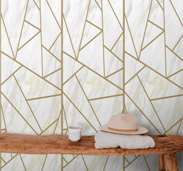 Marmor geometrisk mosaik marmor effekt tapet - TenStickers