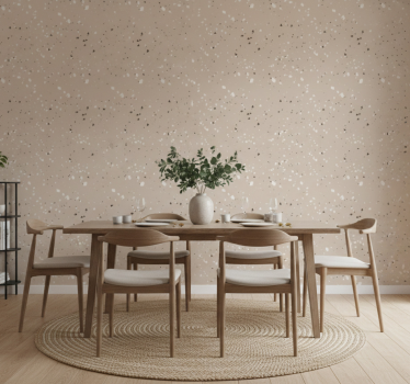 Marmor tapet med neutralt terrazzo mønster - TenStickers