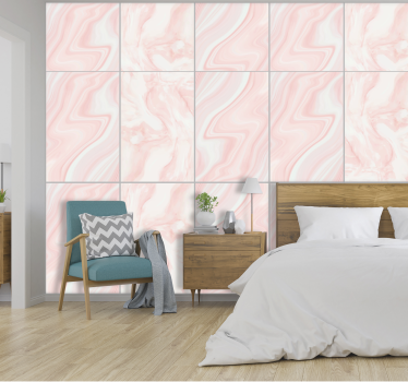 Marmoreret pink elegance marmor tapet - TenStickers