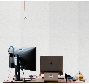 Minimalistisk arbejdsplads murstenstapet - TenStickers