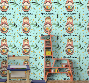 Søde matryoshka dukker personlig tapet - TenStickers