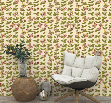 Sommerfugle natur tapet - TenStickers